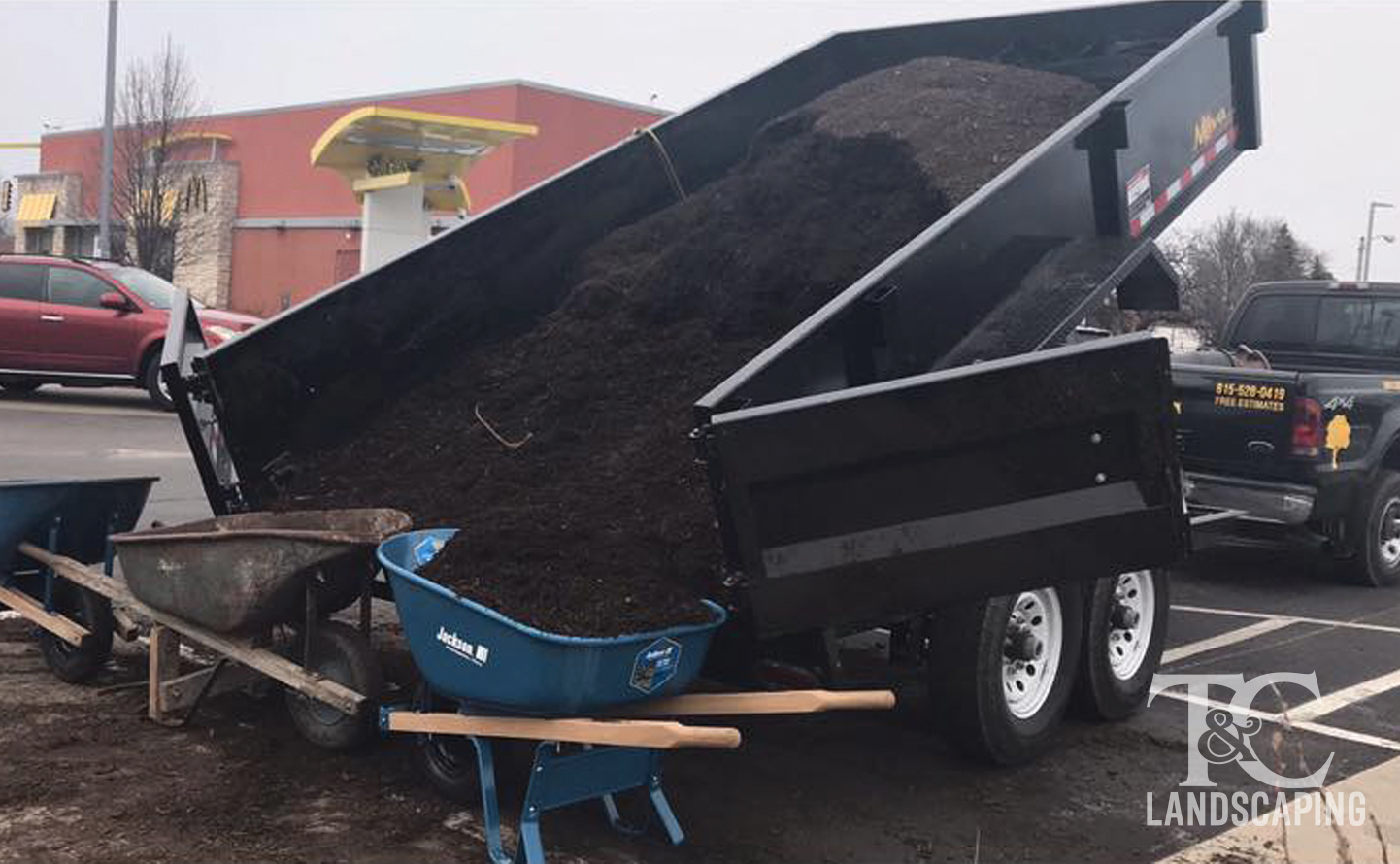 T&C Landscaping Services-Mulching